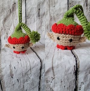 New Light Green elf head ornament